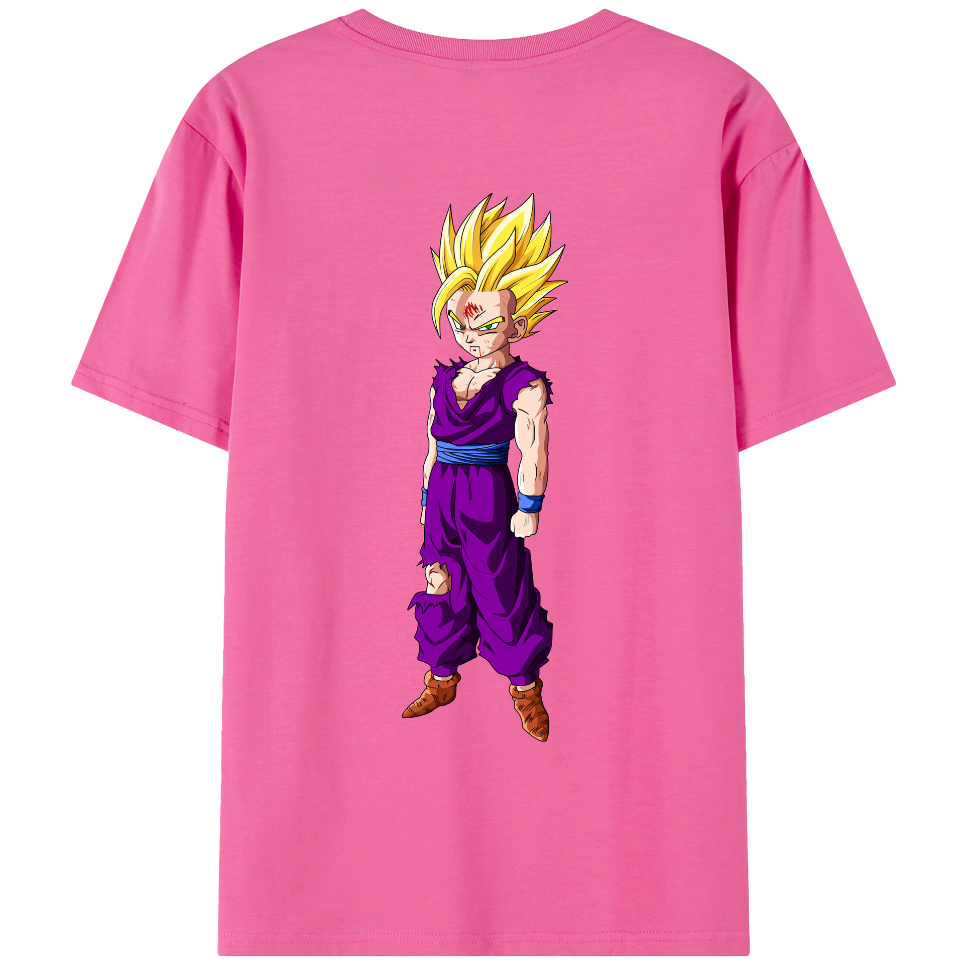 （画像用） ドラゴンボール 孫 悟飯（そんごはん）DRAGON BALL Son Gohan レディース半袖Tシャツ(バックプリント)
